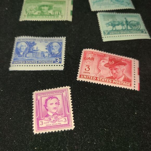 VINTAGE 1949 Set of Six 3 cent stamps - Picture 2 of 5